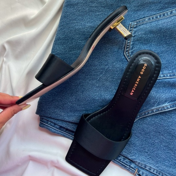 BNWOT Good American Kickstand Slide Mules ✨👢 - Picture 6 of 7